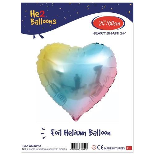 Rainbow Kalp Folyo Balon 24"