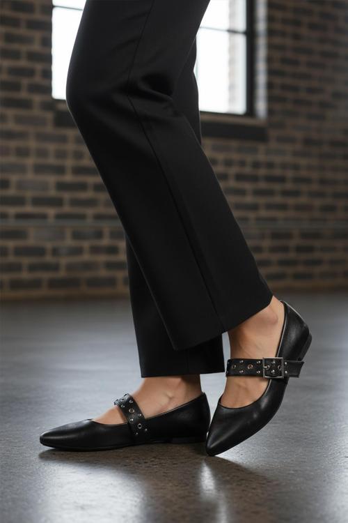 Siyah Cilt Kadın Günlük Ayakkabı 209166 Z 