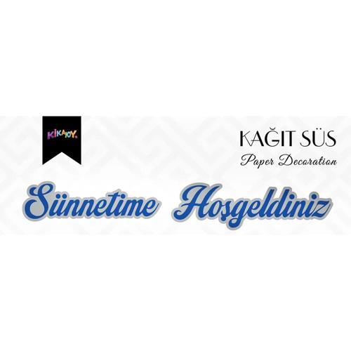 Sünnetime Hoşgeldiniz Metalik Lüks Kaligrafik Afiş