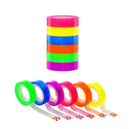 Renkli Bant 11 mm. x 10 y. 6'lı Paket