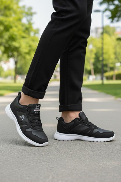 020-Cilt M Siyah-Beyaz Erkek Spor Ayakkabı Xstep