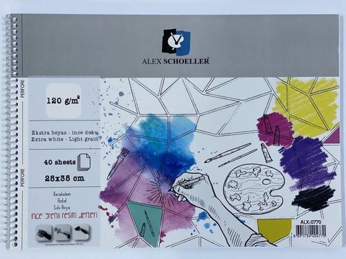 Resim ve Eskiz Çizim Defteri 120 gr. 25x35 cm. 40 yp.