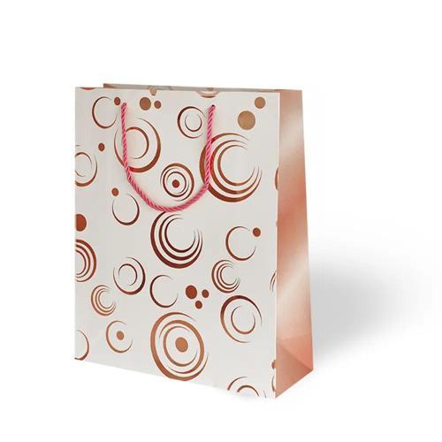 26x32 Lüks Karton Çanta Varak Baskılı -Geometri Temalı-