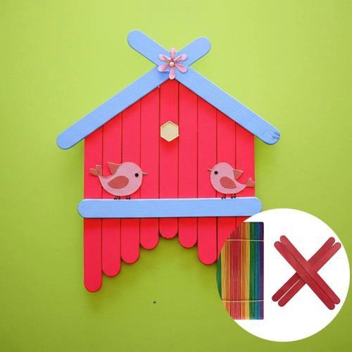 Karışık Renkli Dondurma Çubuğu 12cm