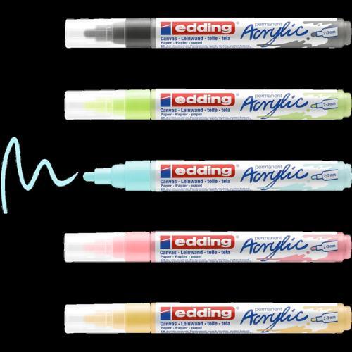 5100 Akrilik Boyama Markörü Seti 2-3 mm 5 RENK SET PASTEL