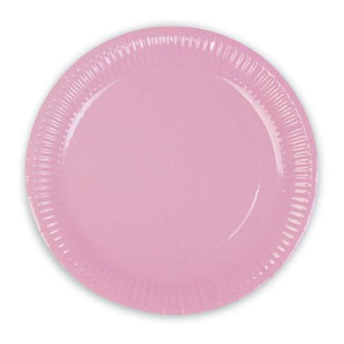 Pembe Makaron Karton Tabak 23cm