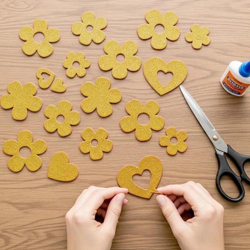 Simli Altın A4 Eva Tabaka