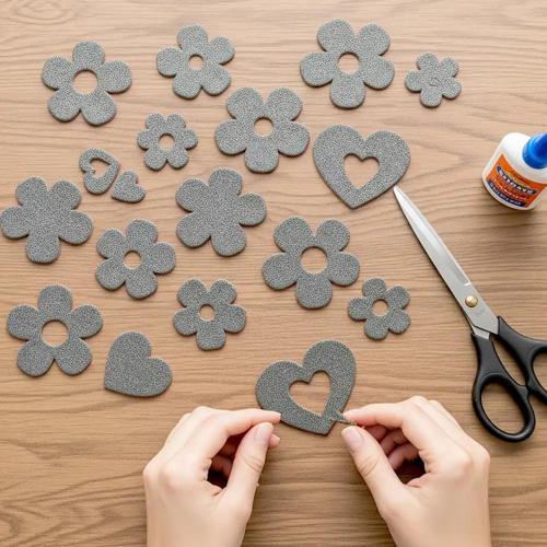 Simli Gümüş A4 Eva Tabaka