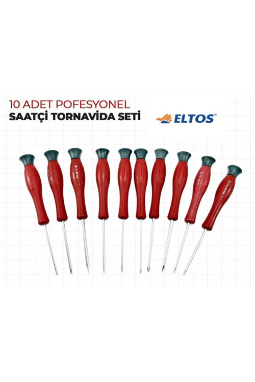 Saatçi Tornavida Seti 10Parça/Klemens Düz-Tork-Yıldız Set/Yapıtaşı Yapı Market