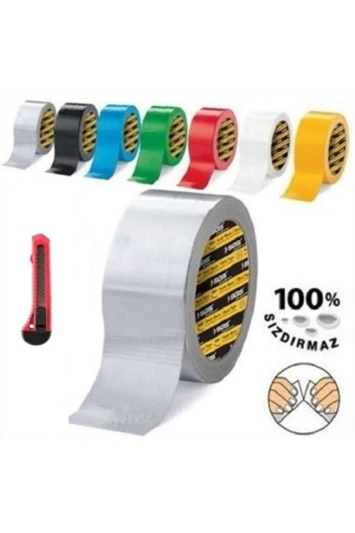 Gri Suya Dayanıklı Flex Tape Tamir Bandı Çadır Bant 48X10 Mt Maket Bıçağı