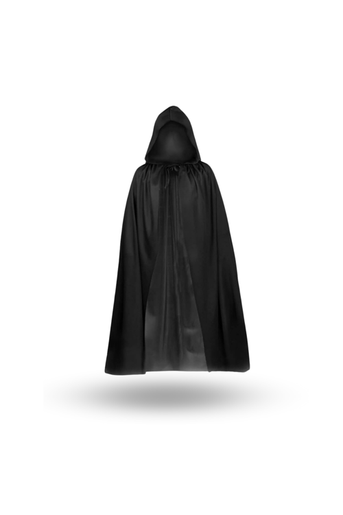 Büro Ev Ofis Etkinlik Gösteri Kostümü için 120CM Siyah Uzun Kapüşonlu Pelerin
