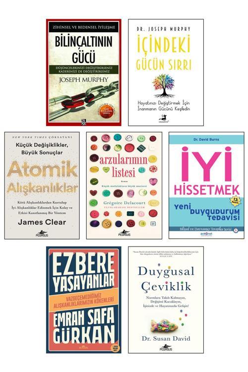 Atomik Alışkanlıklar James Clear Bilinçaltının Gücü Joseph Murphy İçindeki Gücün Sırrı 7Li Set