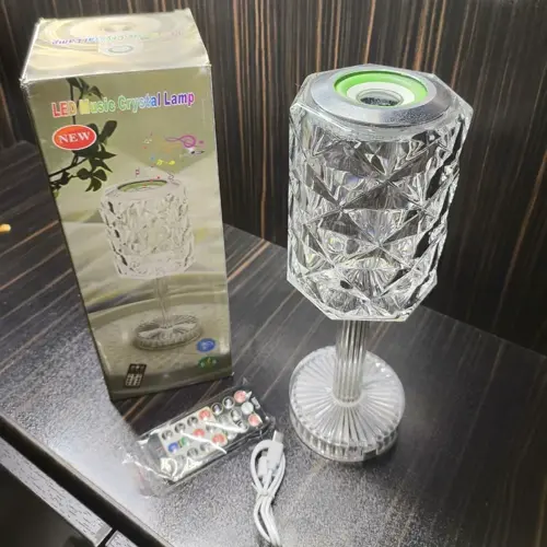 Kristal Masa Lamba RGB Bluetooth Hoparlörlü Gece Lambası HX-222 (5060)