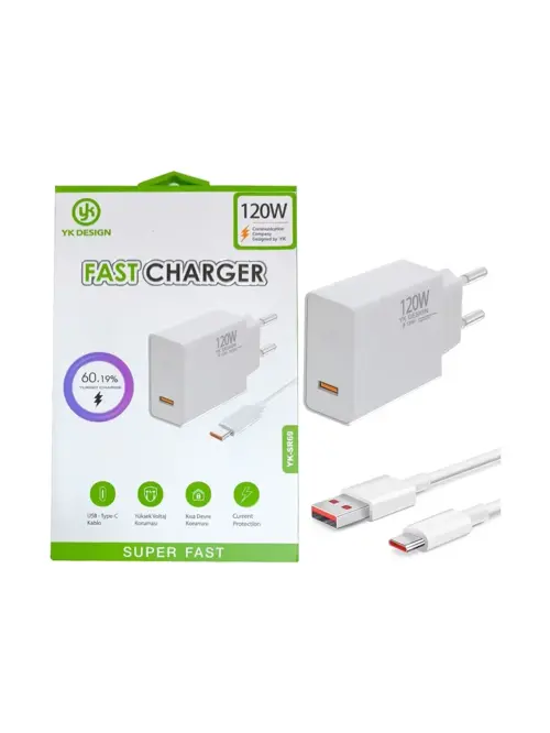 120W Süper Hızlı Şarj Cihazı - USB Type-C (5060)