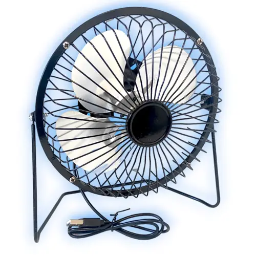 Masaüstü Metal Mini Fan Vantilatör Usb Girişli 20 Cm Çap (5060)