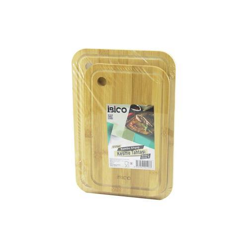 2PCS SETOVAL KENARLI - YUVARLAK DELİKLİ AHŞAP BAMBU KESİM PANOSU - KESME TAHTASI 18X28X1CM--22X32X1CM (5060)