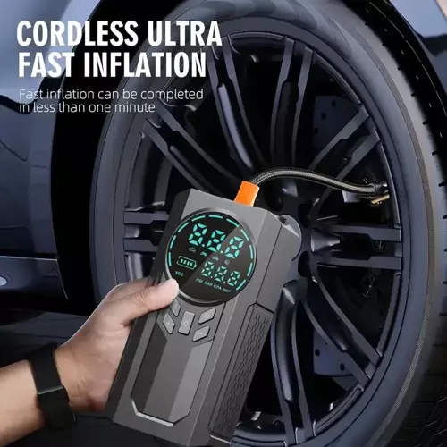 4’ü 1 Arada Lastik Şişirici – Akü Takviyesi – Powerbank – Led Işık (5060)