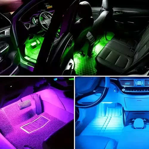 Araç İçi Sese Duyarlı Ayak Altı Led Aydınlatma Kumandalı Rgb (5060)