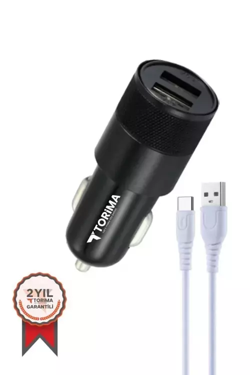Tüm Araçlara Uyumlu Araba Çakmaklık Çift USB Girişli Oto Şarj Aleti Soketi (5060)