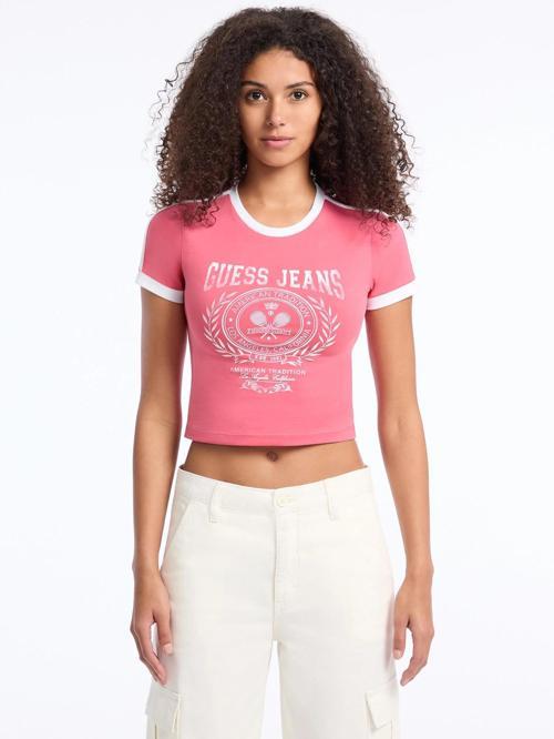 Jeans Kadın Pembe Boxy Fit T-Shirt W5YI03J1314-A619