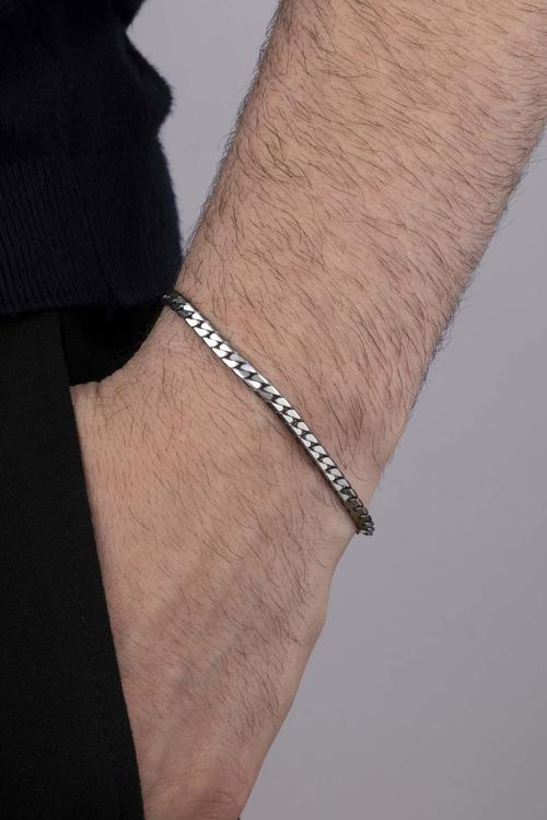 Gurmet Zincir Erkek Gümüş Bileklik