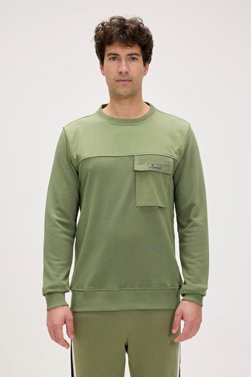 Re-Beverly Soluk Yeşil Erkek Sweatshirt