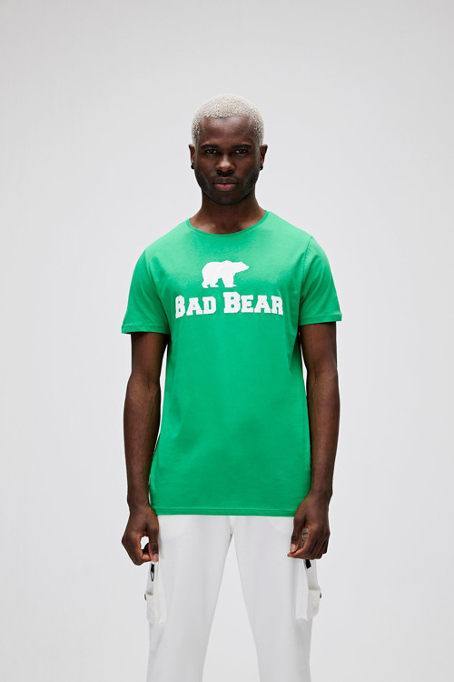Bear Tee T-Shirt Yeşil Baskılı Erkek Tişört