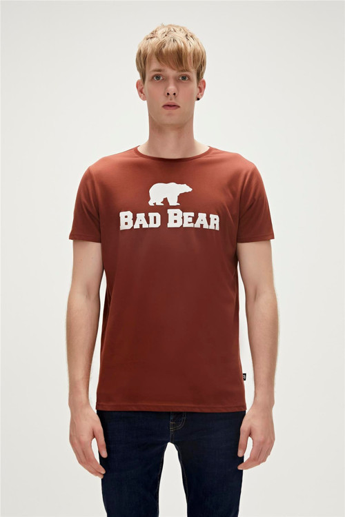 Bear Tee T-Shirt Woody Kahverengi Logo Baskılı Erkek Tişört