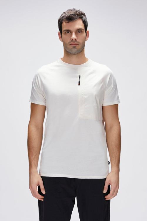 Simon Beyaz Erkek Baskılı Tişört