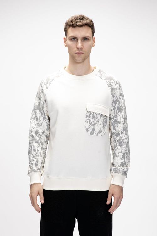 Deep Marshmallow Crewneck Erkek Baskılı Sweatshirt