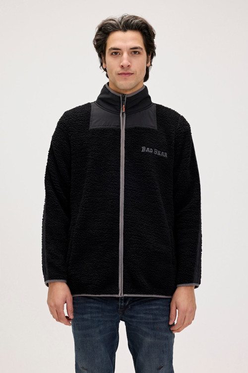 Galvin Siyah Erkek Full-Zip Polar Sweatshirt