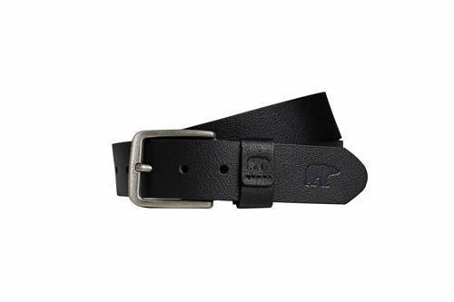 Point Belt Siyah Deri Erkek Kemer