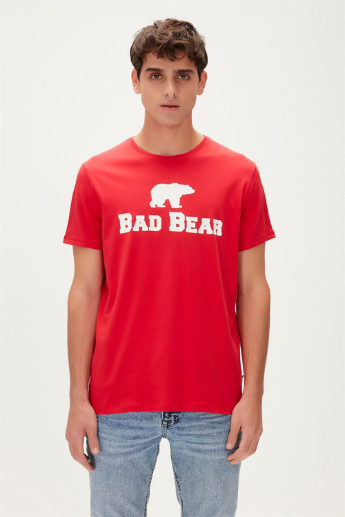 Bear Tee T-Shirt Kırmızı Baskılı Erkek Tişört