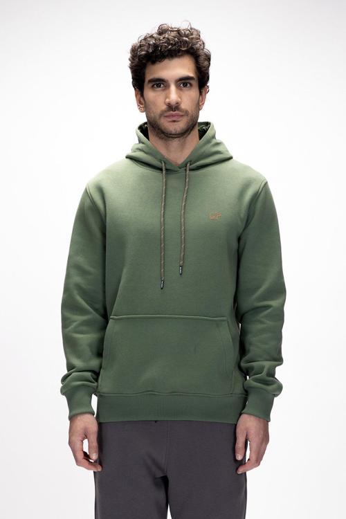 Sea Soluk Yeşi̇l Kapüşonlu Erkek Sweatshirt