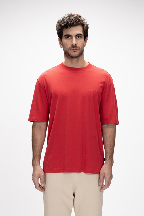 Collage Kırmızı Basic Erkek T-Shirt
