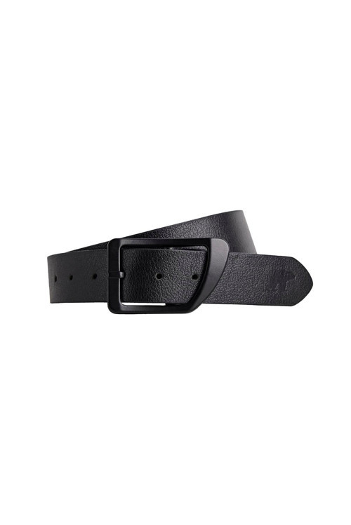 Tail Belt Siyah Deri Erkek Kemer