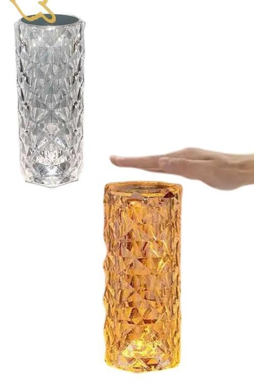 Masa ve Gece Lambası Şık ve Dayanıklı Sensörlü Şarjlı Kristal Lamba