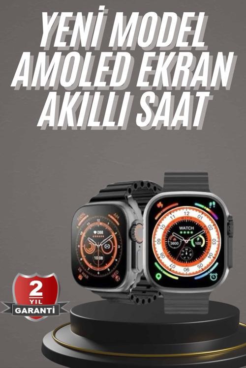 Akıllı Saat Kordon Hediyeli Güçlü Batarya Kapasiteli Titreşimli Bildirim Görme Unisex