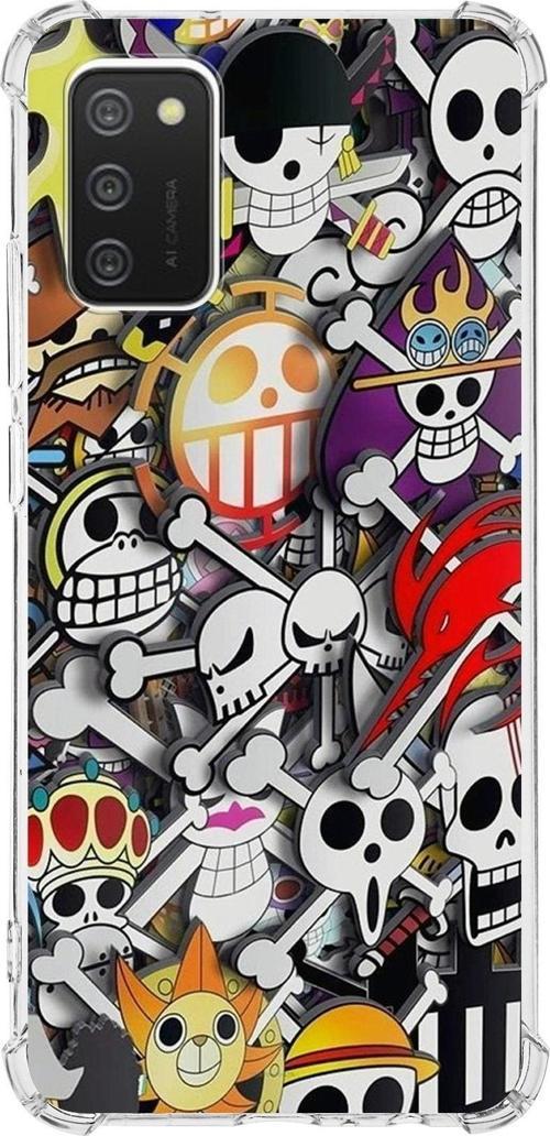 Samsung Galaxy A02S Uyumlu Köşe Korumalı Antişok Kapak Anime Tasarımlı Şeffaf Kılıf