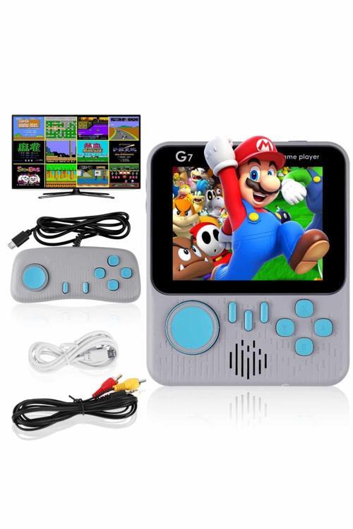 Çift Konsol 666 Adet Retro Oyun El Atarisi Taşınabilir 3.5 İnç Ekran