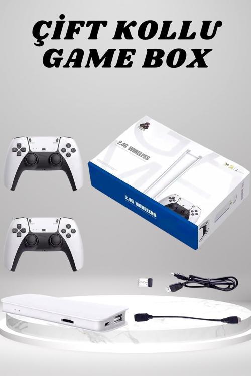 4K 3D HD Görüntü Kaliteli Kablosuz Çift Kollu 20.000 Oyunlu Retro Oyun Konsolu TV Box