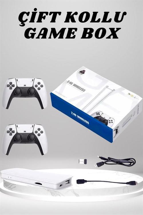 4K 3D HD Görüntü Kaliteli Kablosuz Çift Kollu 20.000 Oyunlu Retro Oyun Konsolu TV Box