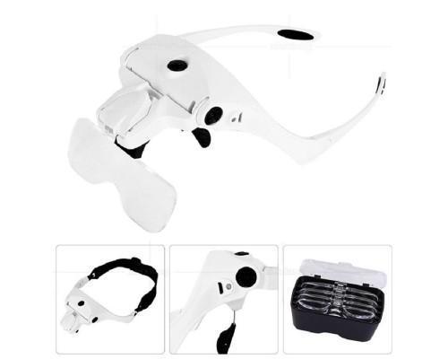 Işıklı Gözlük Büyüteç 5 Farklı Lens 9892B