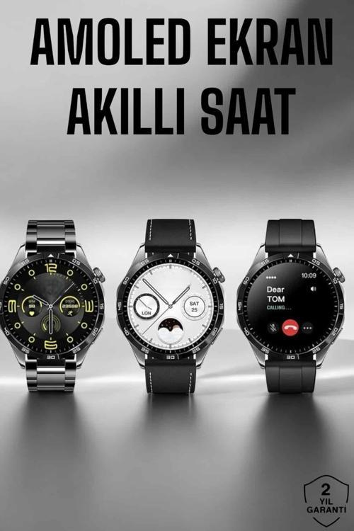 Akıllı Saat Metal Kordonlu GPS ve NFC Uyumlu Arama Cevaplayan