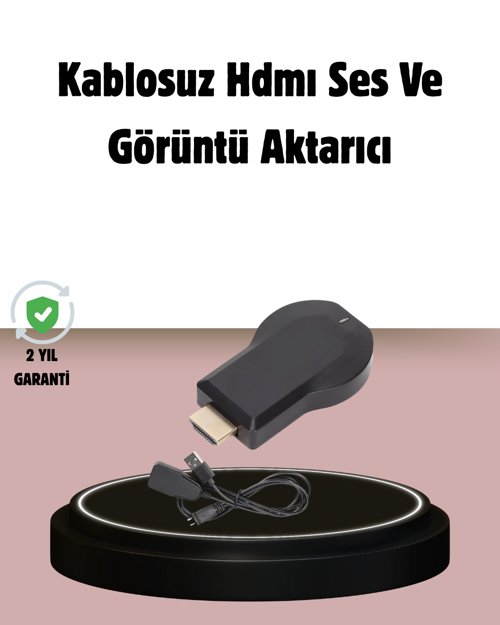 1080p Ultra HD Kablosuz Ekran Yansıtma Dongle – Miracast / AirPlay / DLNA