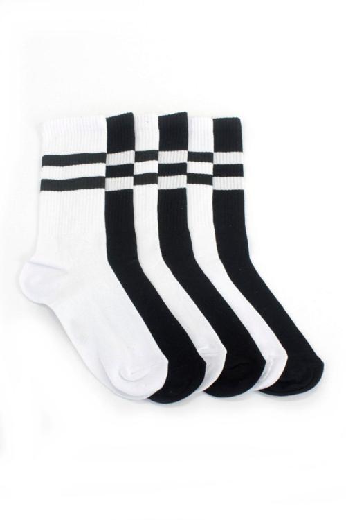 6lı Erkek Unisex Çizgili Soket Çorap Pamuklu Tenis Ekonomik Spor