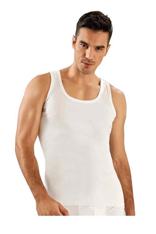 6 lı Erkek Ribana Pamuklu Asklı Klasik Atlet Renkli