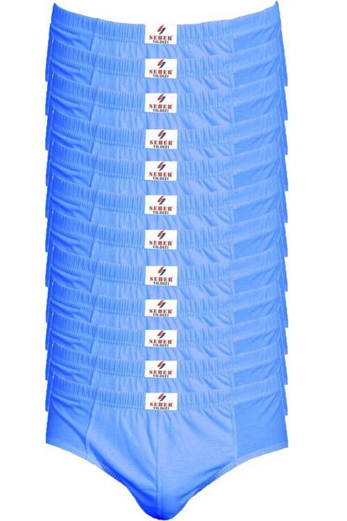 12li Pamuklu Erkek Slip Külot Renkli Ekonomik Kom