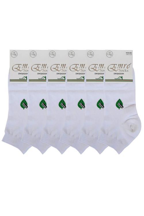 6lı Erkek Bambu Kısa Patik Çorap Yumuşak Dikişsiz Rahat