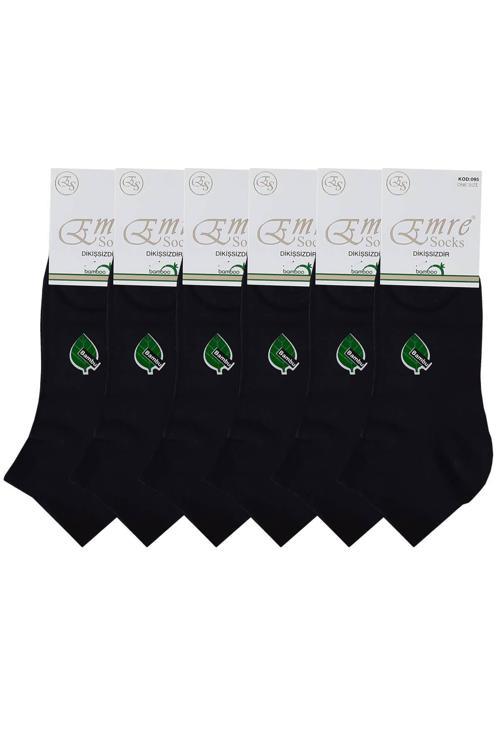 6lı Erkek Bambu Kısa Patik Çorap Yumuşak Dikişsiz Rahat